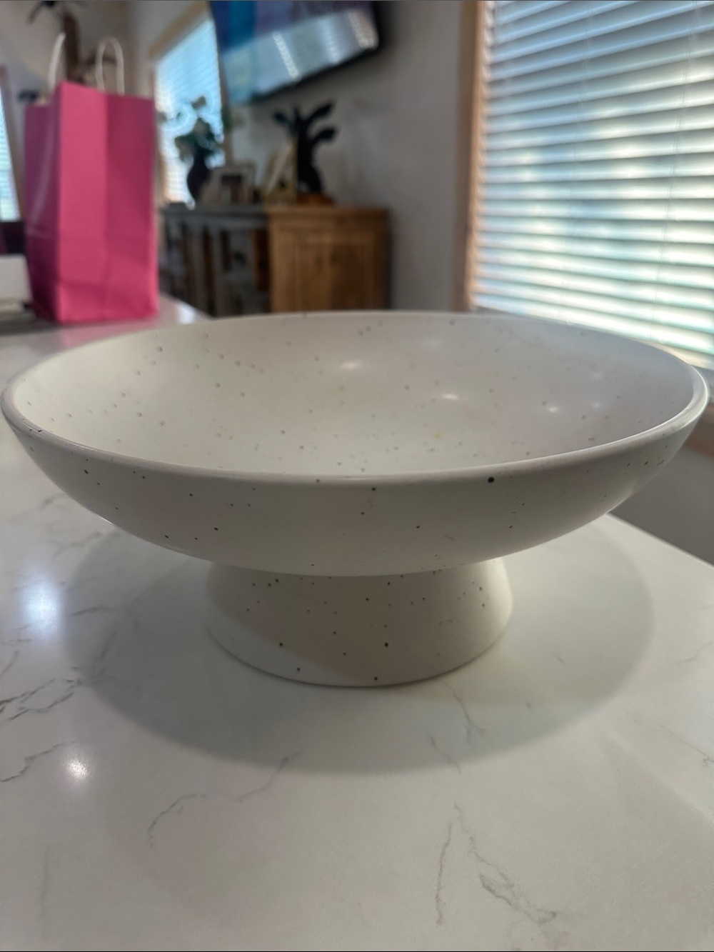 Target White Speckled Ceramic Pedestal Bowl